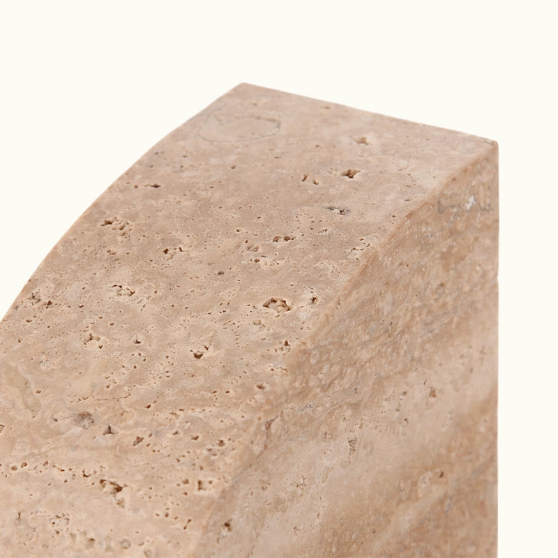 Sujetalibros mármol arco travertino