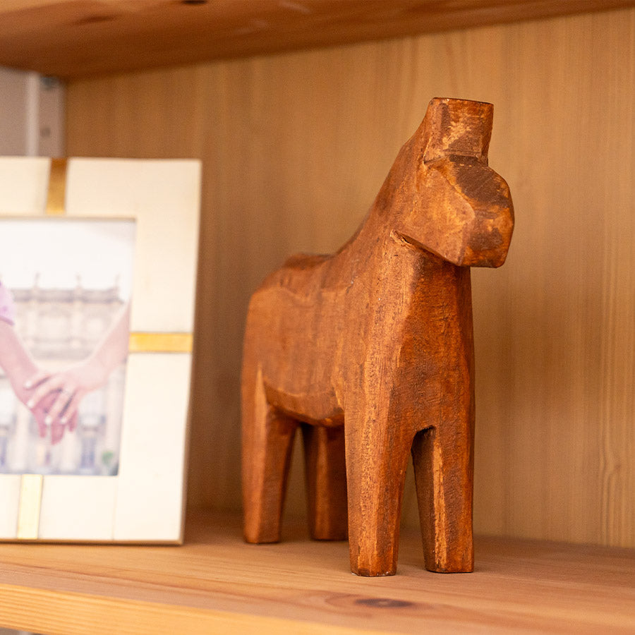 Caballo Madera Tallado (2 Tamaños)