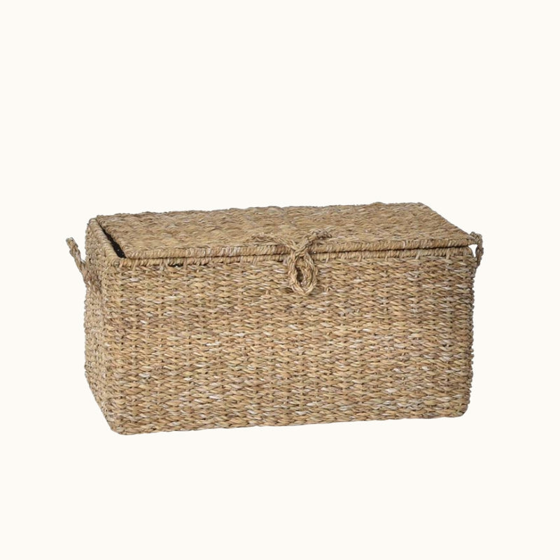 Cesta mimbre con tapa