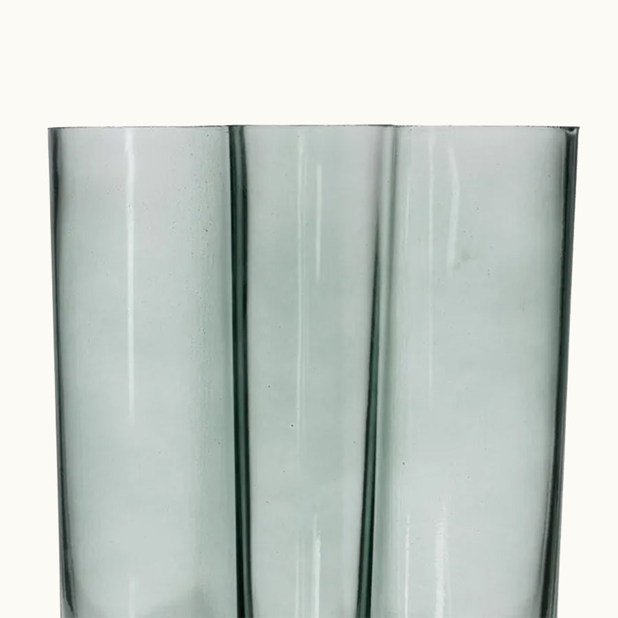 Jarrón Cristal Azul