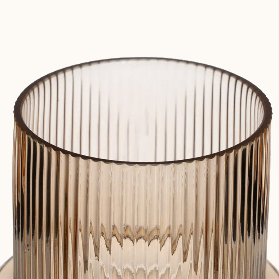 Jarrón Cristal Marrón