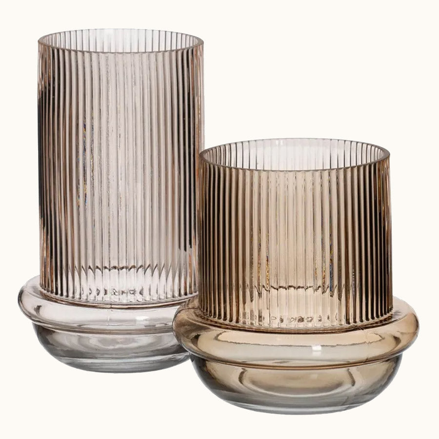 Jarrón Cristal Marrón