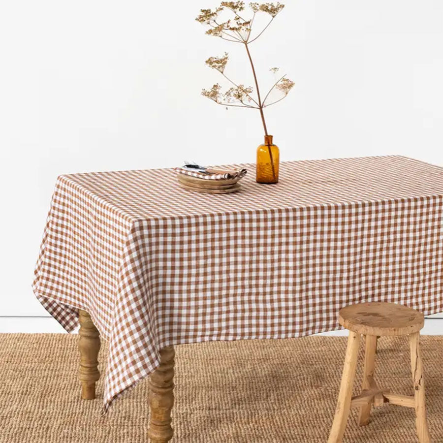 Mantel Vichy Lino Terracota