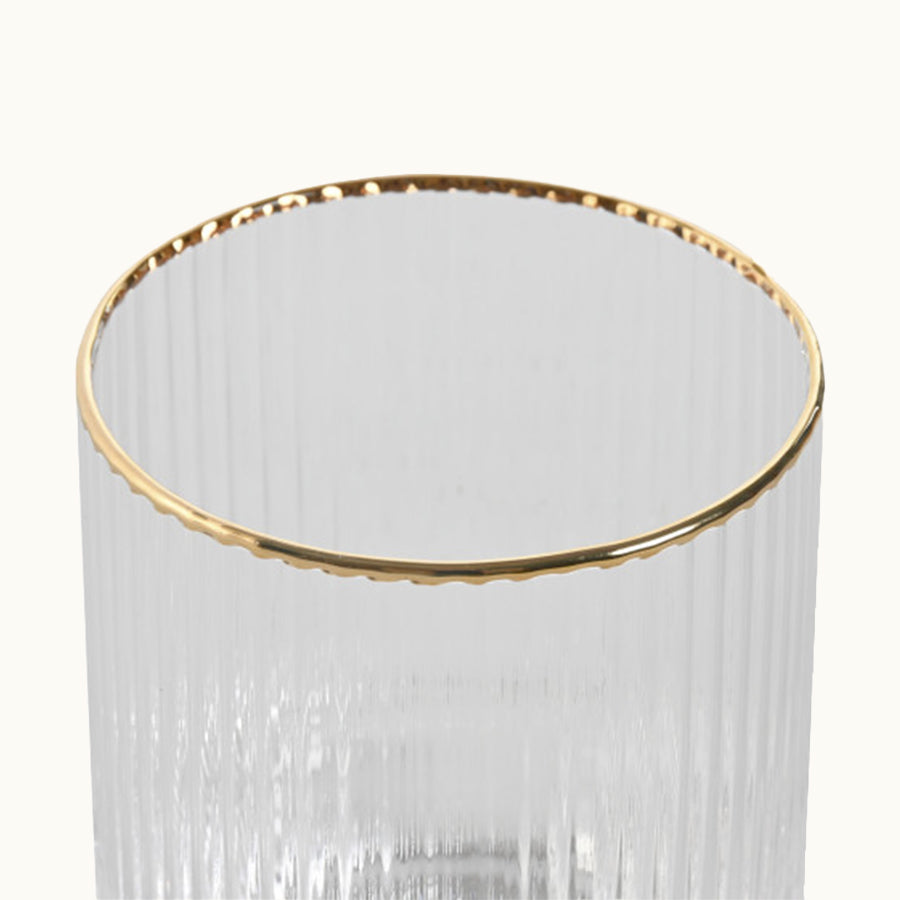 Vaso Vidriado Dorado - Pack 6