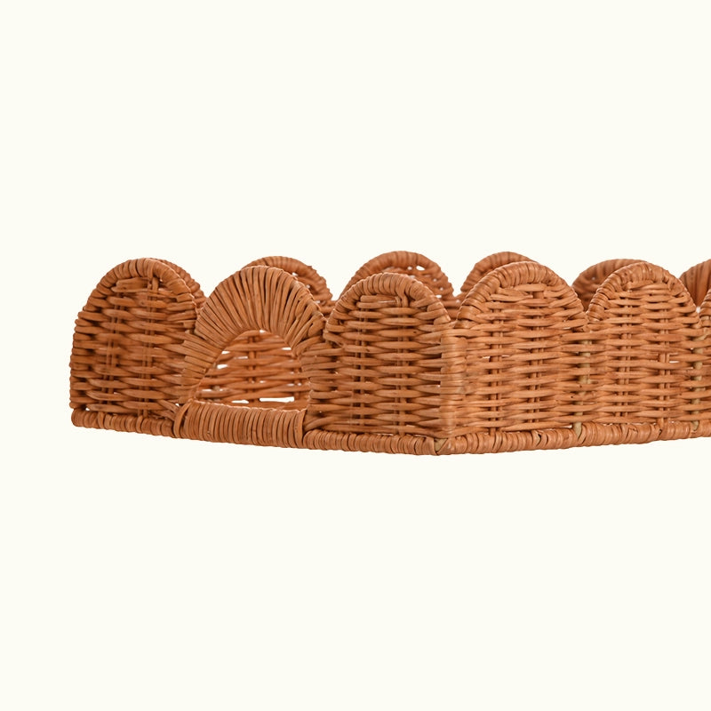 Bandeja Ratán Ondas Rectangular