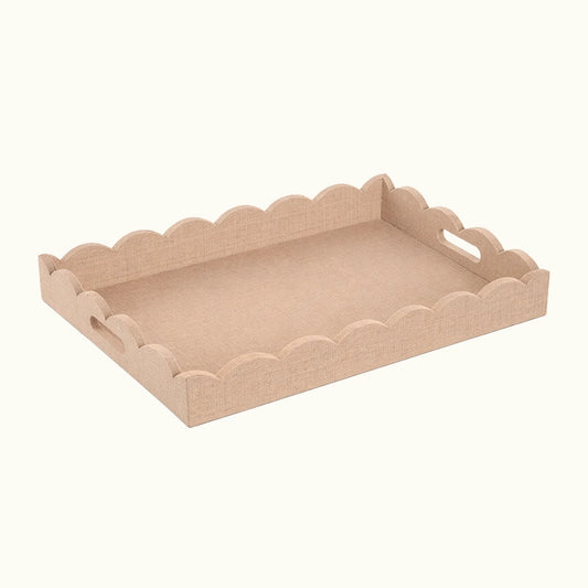Bandeja Lino Ondas Rectangular
