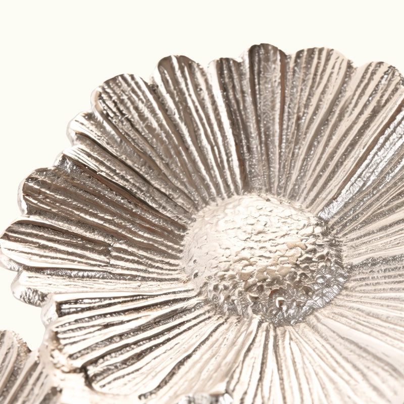 Bandeja flores plata