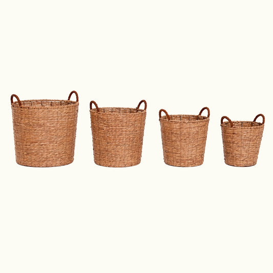 Cesta ratán y cuerda