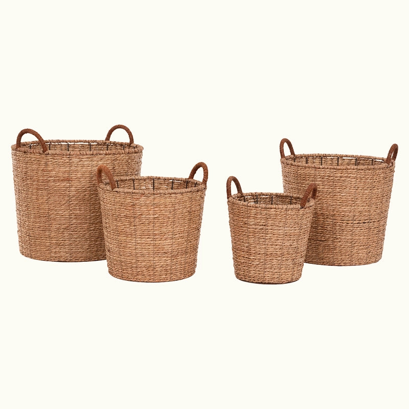 Cesta ratán y cuerda