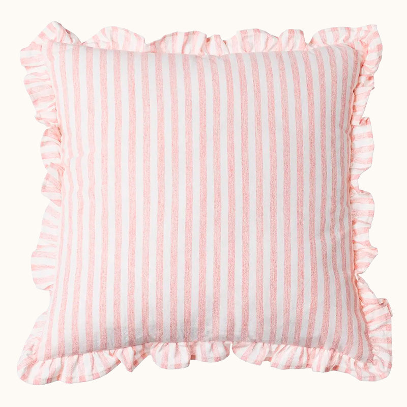 Cojin_Rayas_flecos_rosa_Stilo_Decor