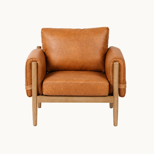 Sillón Cuero y Madera