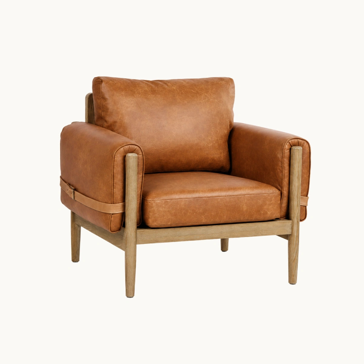 Sillón Cuero y Madera