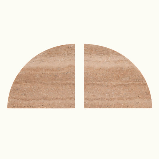 Sujetalibros mármol arco travertino