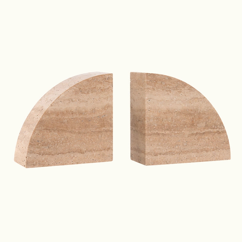 Sujetalibros mármol arco travertino