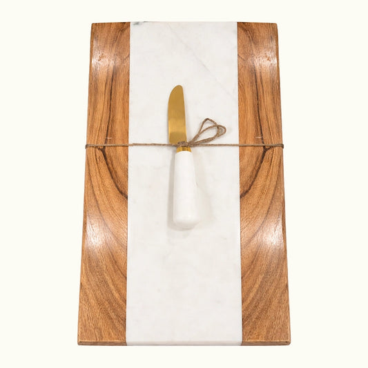Tabla de cortar mármol y madera
